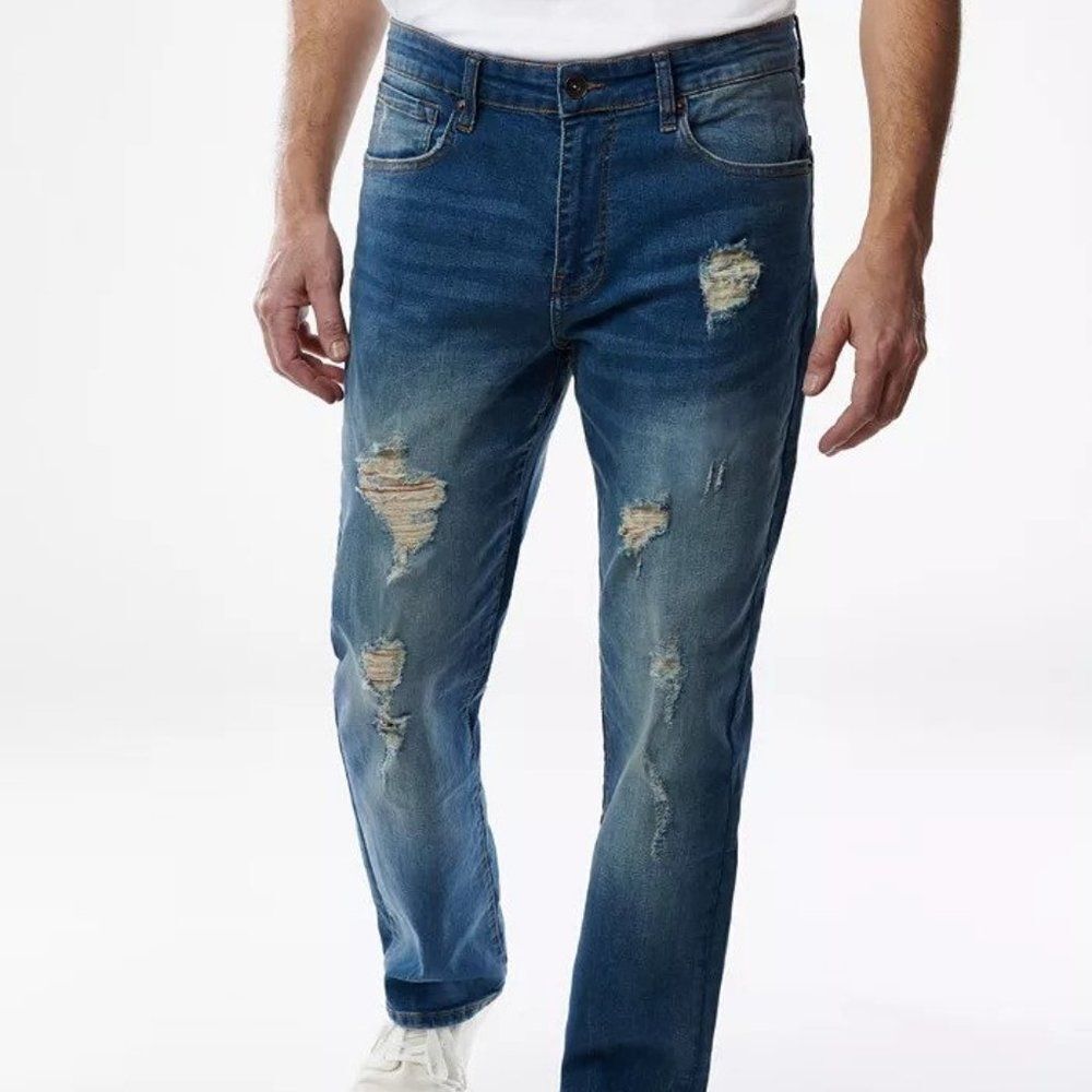 Lazer Men's Straight-Fit Stretch Jean